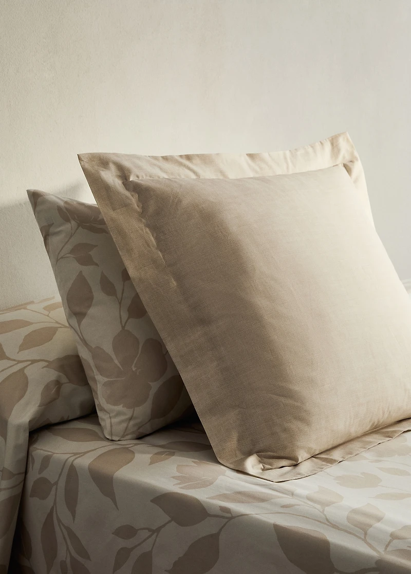 Two percale cotton floral-print pillowcases 50x75 cm