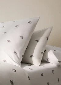 Children's percale cotton pillowcase with hedgehog print 60x60 cm
