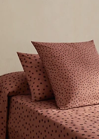 200-thread count percale cotton pillowcase with polka-dot print 45x110 cm