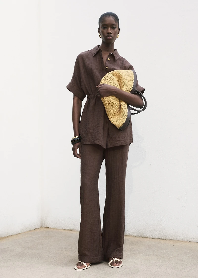 Lyocell pants with elastic waistband