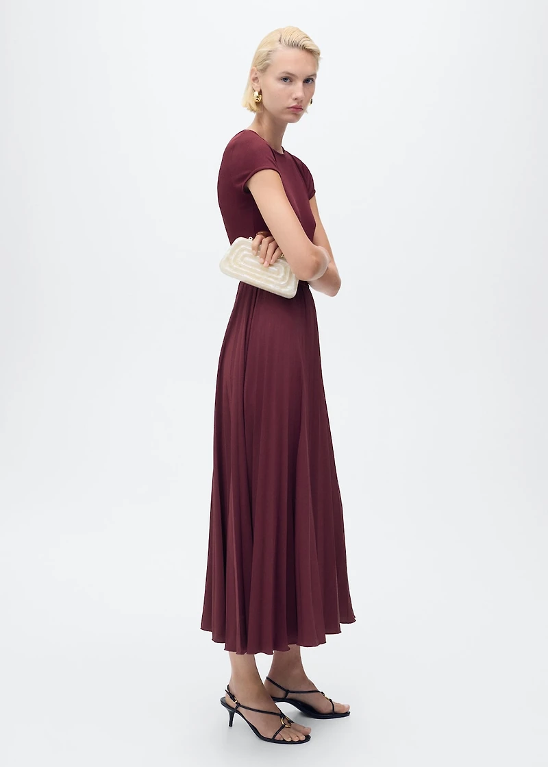 Combined pleated dress