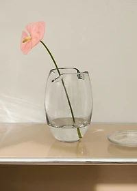 Irregular recycled glass vase
