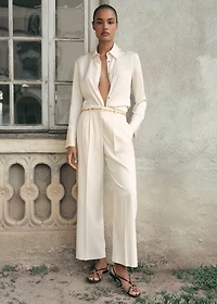 Satin finish flowy shirt