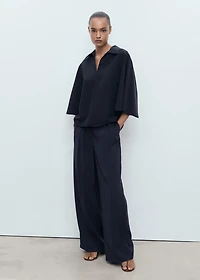 Oversized three-quarter sleeve shirt