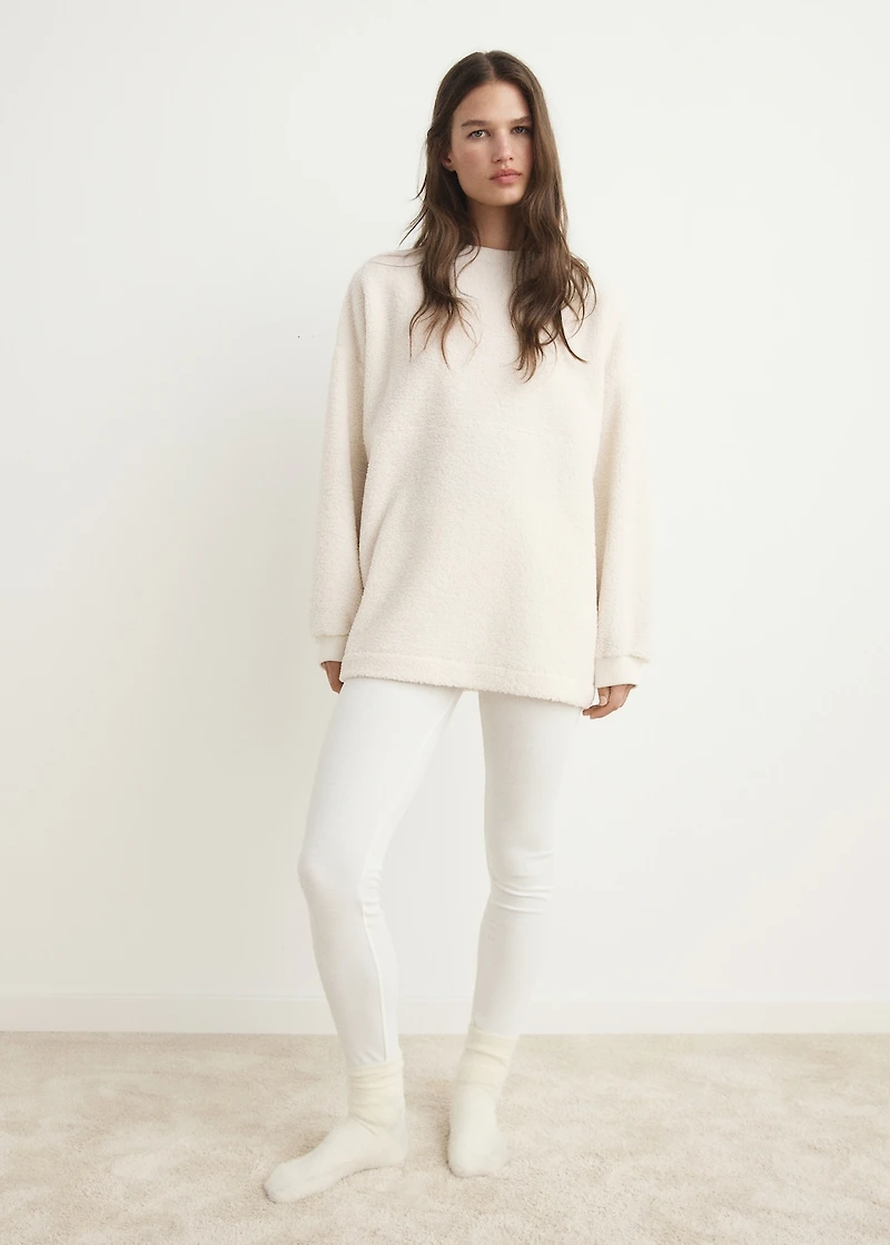 Shearling pyjama sweatshirt