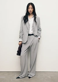 Pinstripe suit trousers