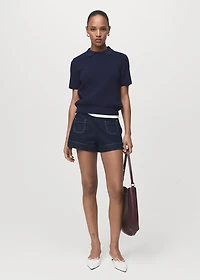 Shirt collar sweater