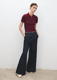 Polo-neck sweater with zipper