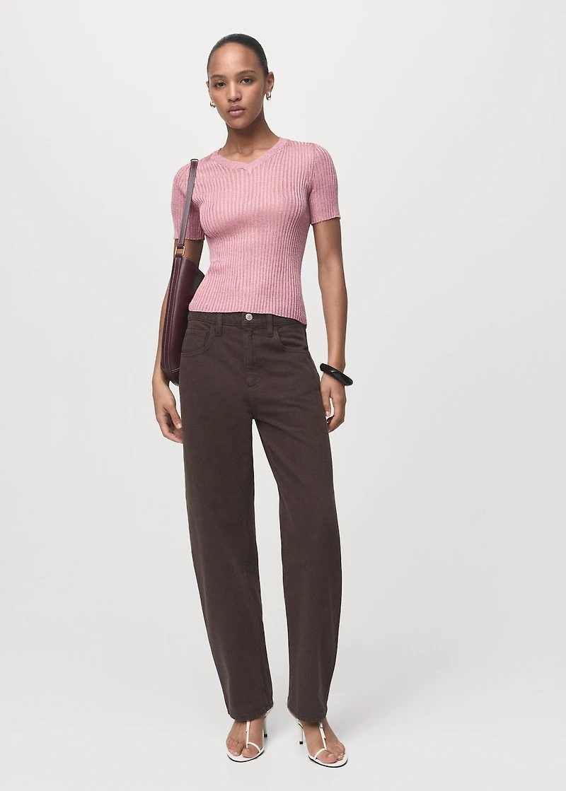 Semi-transparent lurex sweater