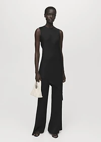 Long flared trousers