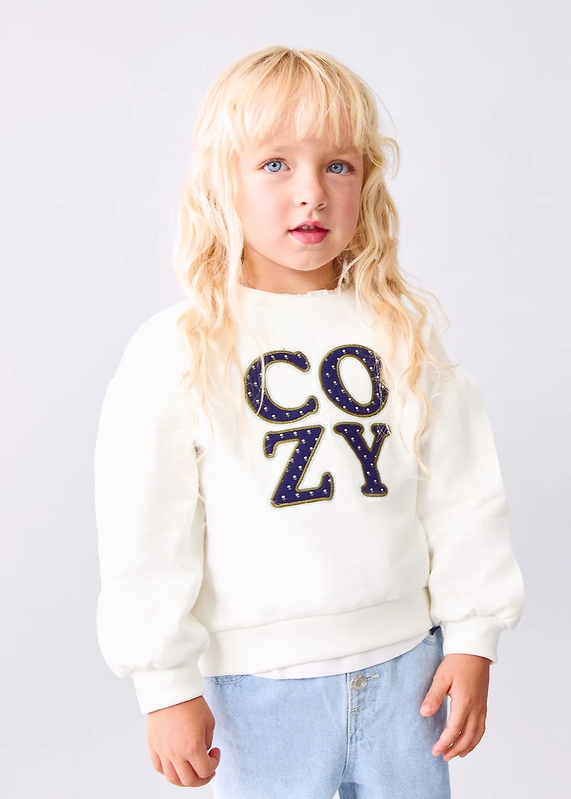 Floral embroidered sweatshirt