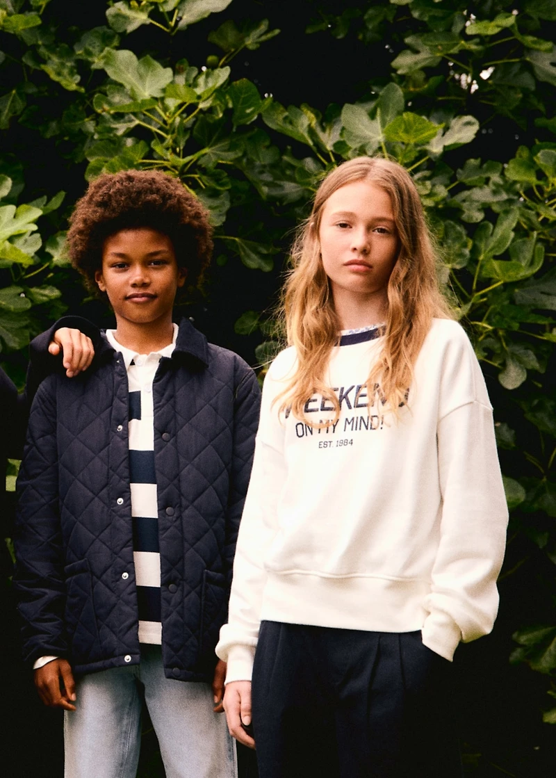 Embroidered detail cotton sweatshirt