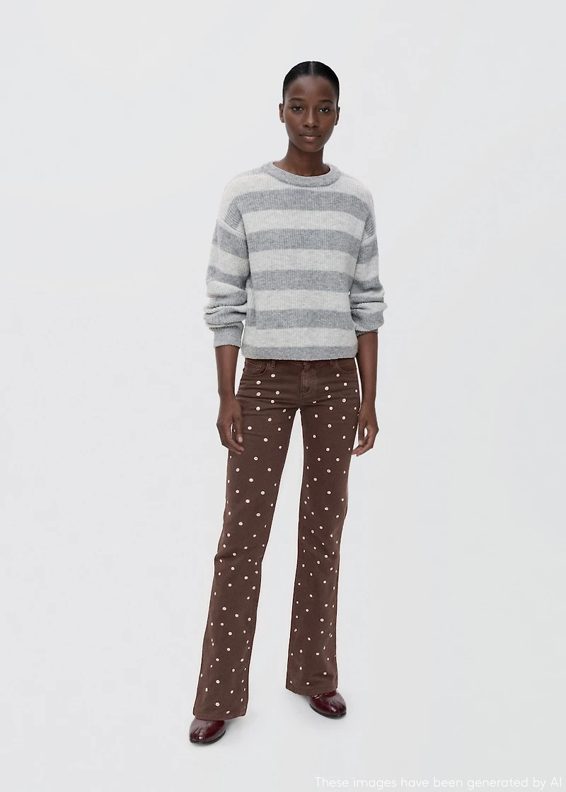 Knit striped sweater