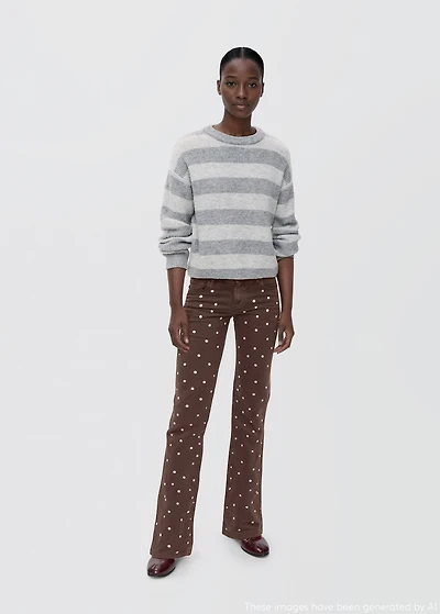 Knit striped sweater