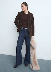 Low-rise wide-leg jeans