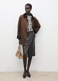 Animal-print knitted sweater