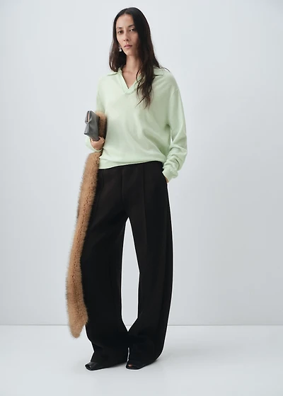 100% wool polo-neck sweater