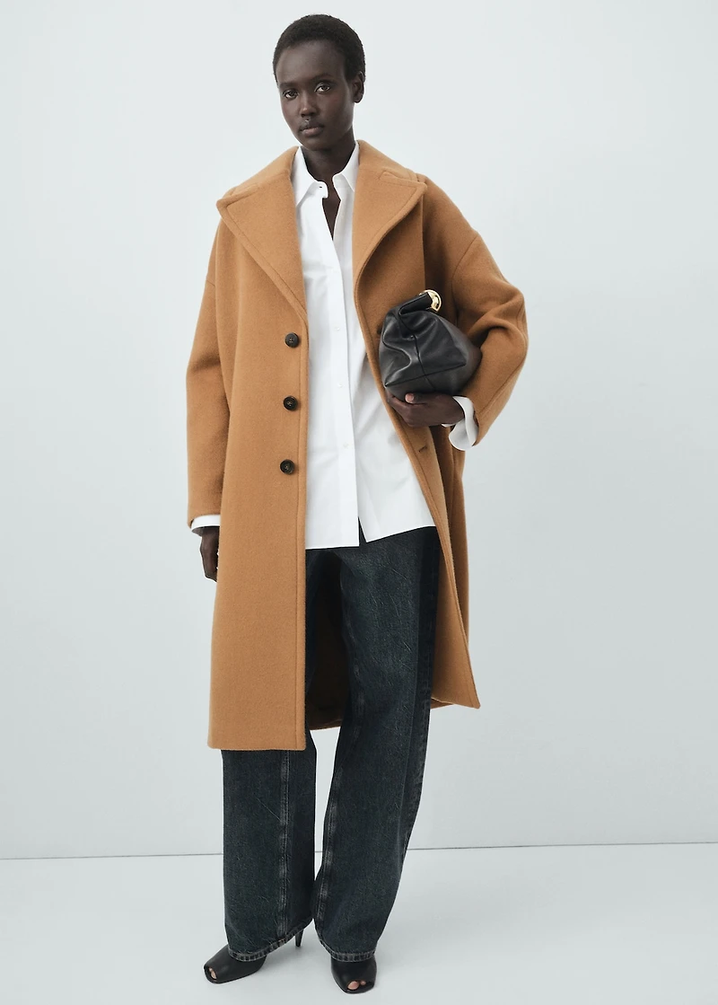 Manteco wool coat with lapels