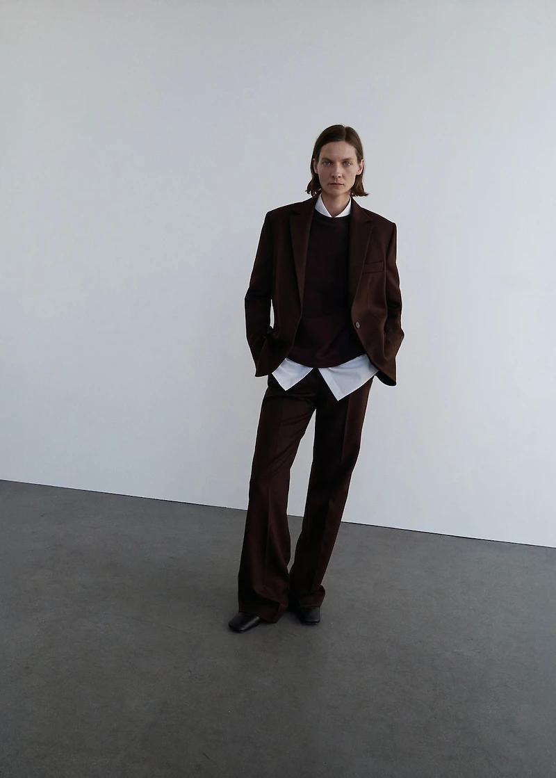 100% wool suit trousers