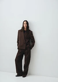 Double-breasted suit blazer