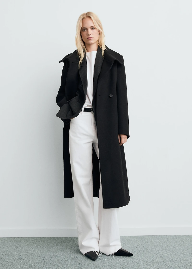 Manteco wool coat with belt