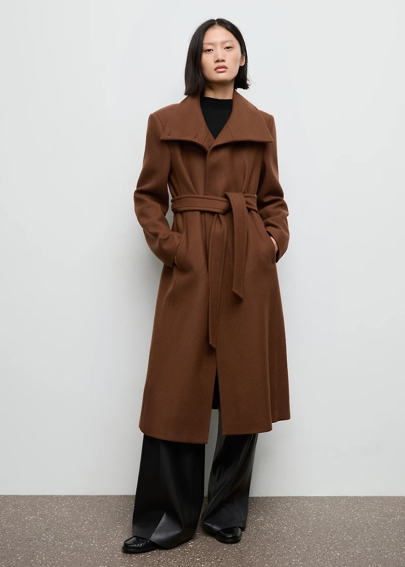 Manteco wool coat with belt