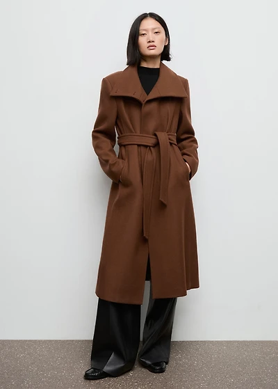 Manteco wool coat with belt