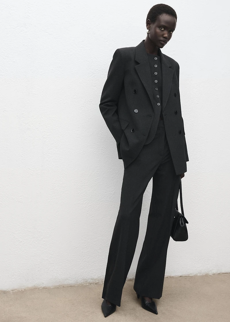 Double-breasted suit blazer