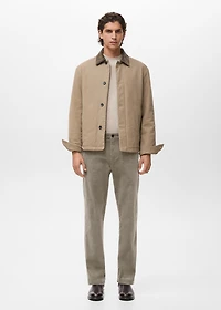 Corduroy slim-fit pants