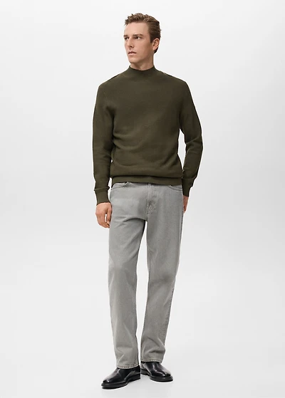 Structured perkins-neck sweater