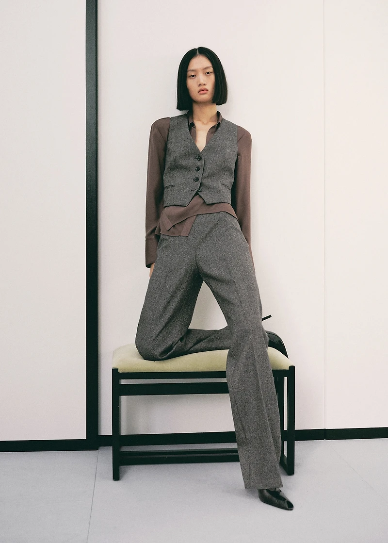 Speckled wool trousers