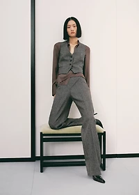 Speckled wool trousers