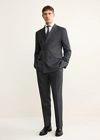 100% Italian virgin wool flannel suit pants