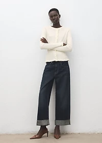 Scalloped edges cardigan