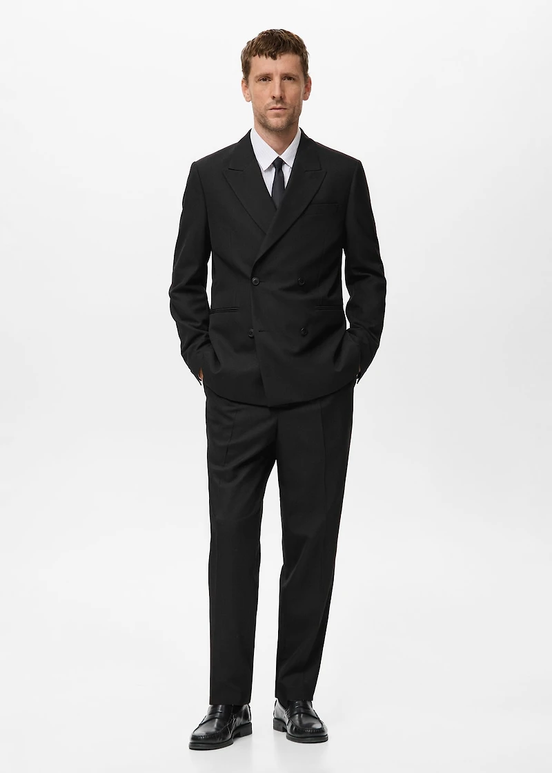 Regular-fit double-breasted jacket