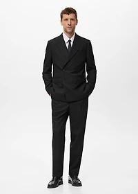 Regular-fit double-breasted jacket