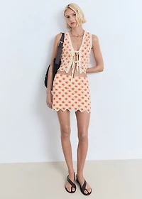 Crochet top with ties