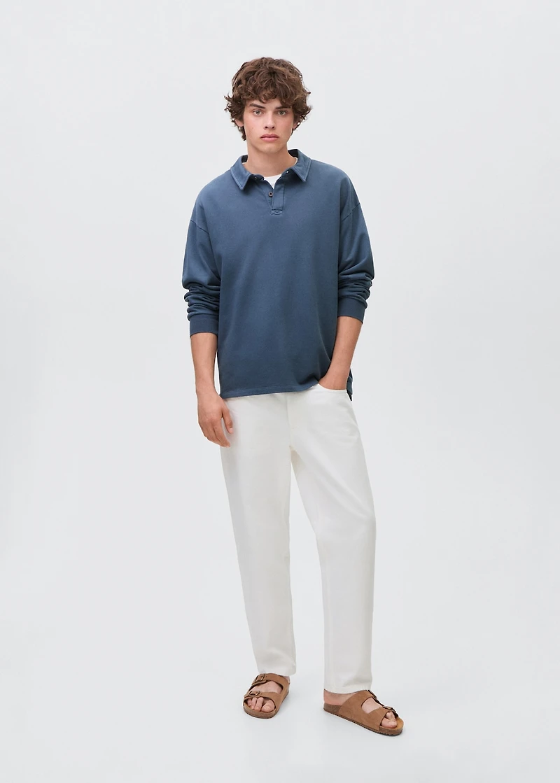 Polo-neck sweatshirt