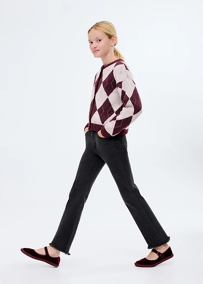 Frayed low-rise skinny jeans