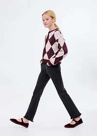 Frayed low-rise skinny jeans