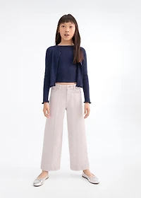 Culotte jeans with seam detail