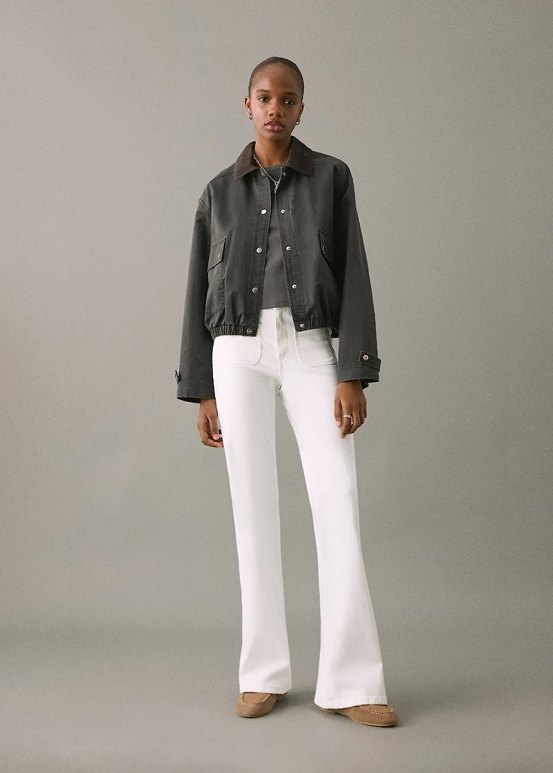 Flared jeans with pocket