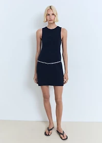 Knitted dress with straps