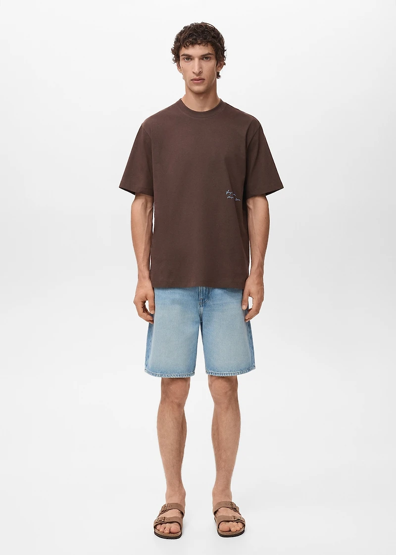 T-shirt with printed patch