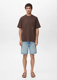 T-shirt with printed patch