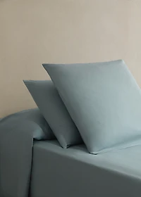 Two cotton percale pillowcases 50x75cm