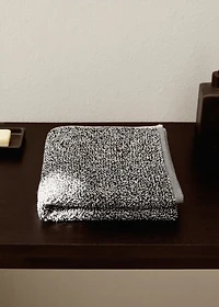 Cotton-blend two-tone washbasin towel