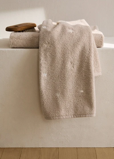 Children's hand towel with fluorescent stars