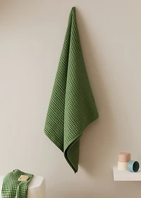 Children's waffle cotton shower towel