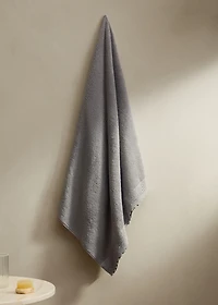 100% cotton bath towel with lace trim